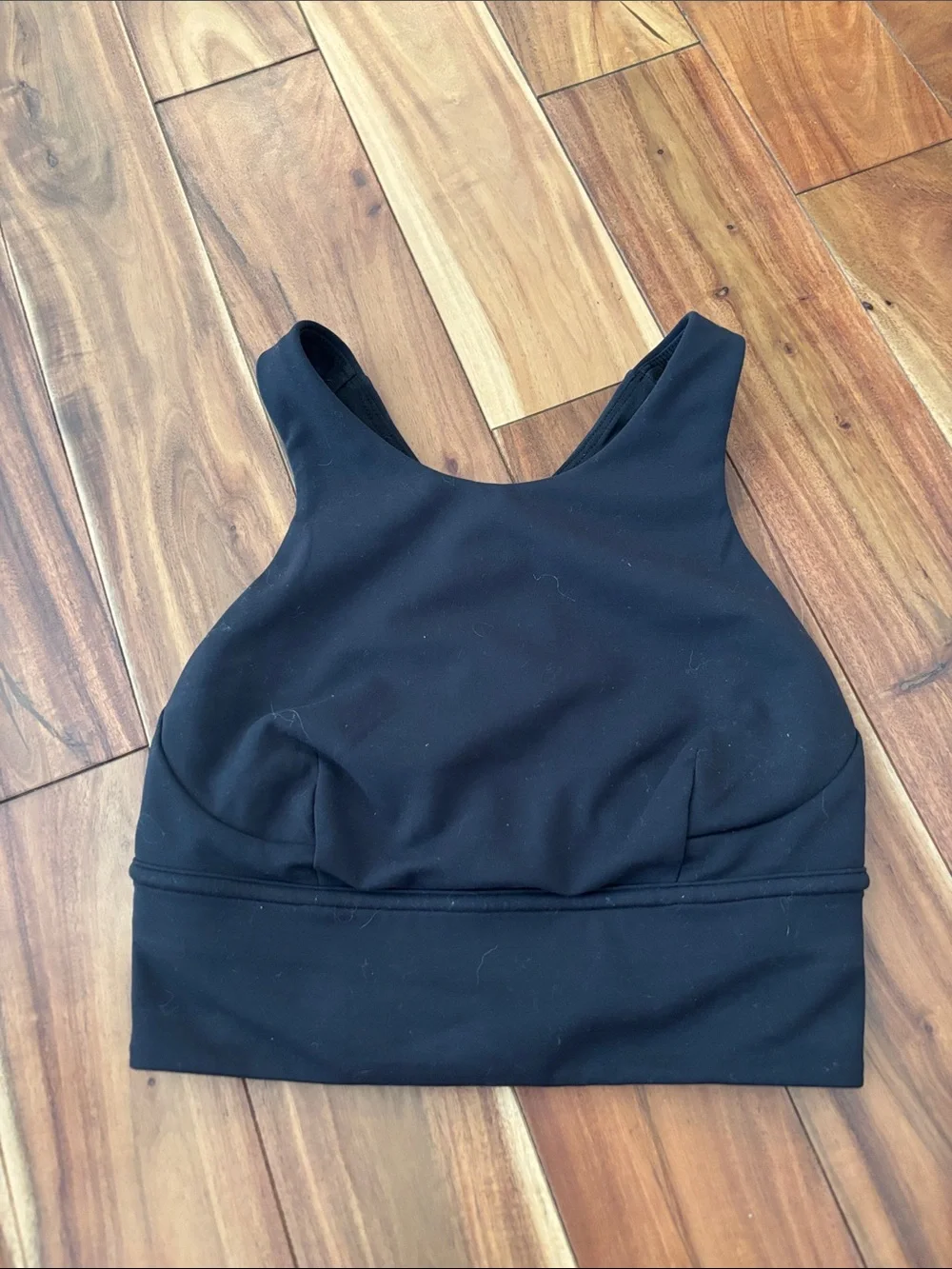 lululemon athletica Black High-Neck Workout Crop Top